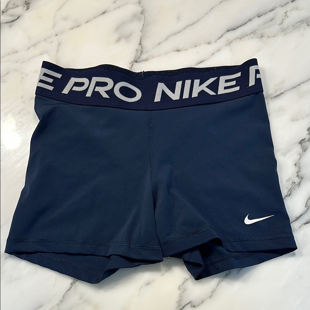 Nike Pro Dark Blue Athletic Shorts